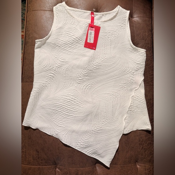 NWT IC COLLECTION White Asymmetrical BlouseXS - Picture 5 of 12
